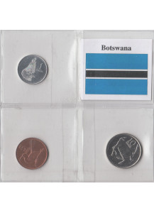 BOTSWANA Serie di 3 monete Anni misti Quasi Fdc